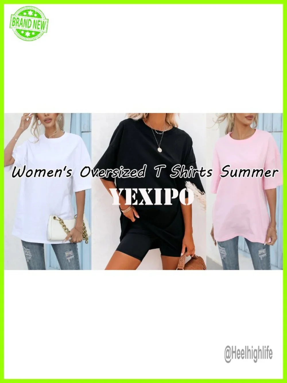 Women's Oversized Tunic T-Shirt Short Sleeve Cotton Blend Loose Fit